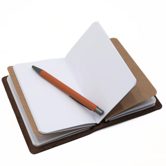 Nomad Mini-Leather Travel Journal Bundle(Includes 3 A6 Notebook Inserts)
