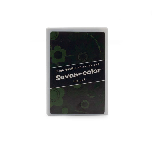 Seven-color high quality Black ink pad packaging with floral designs on a white background