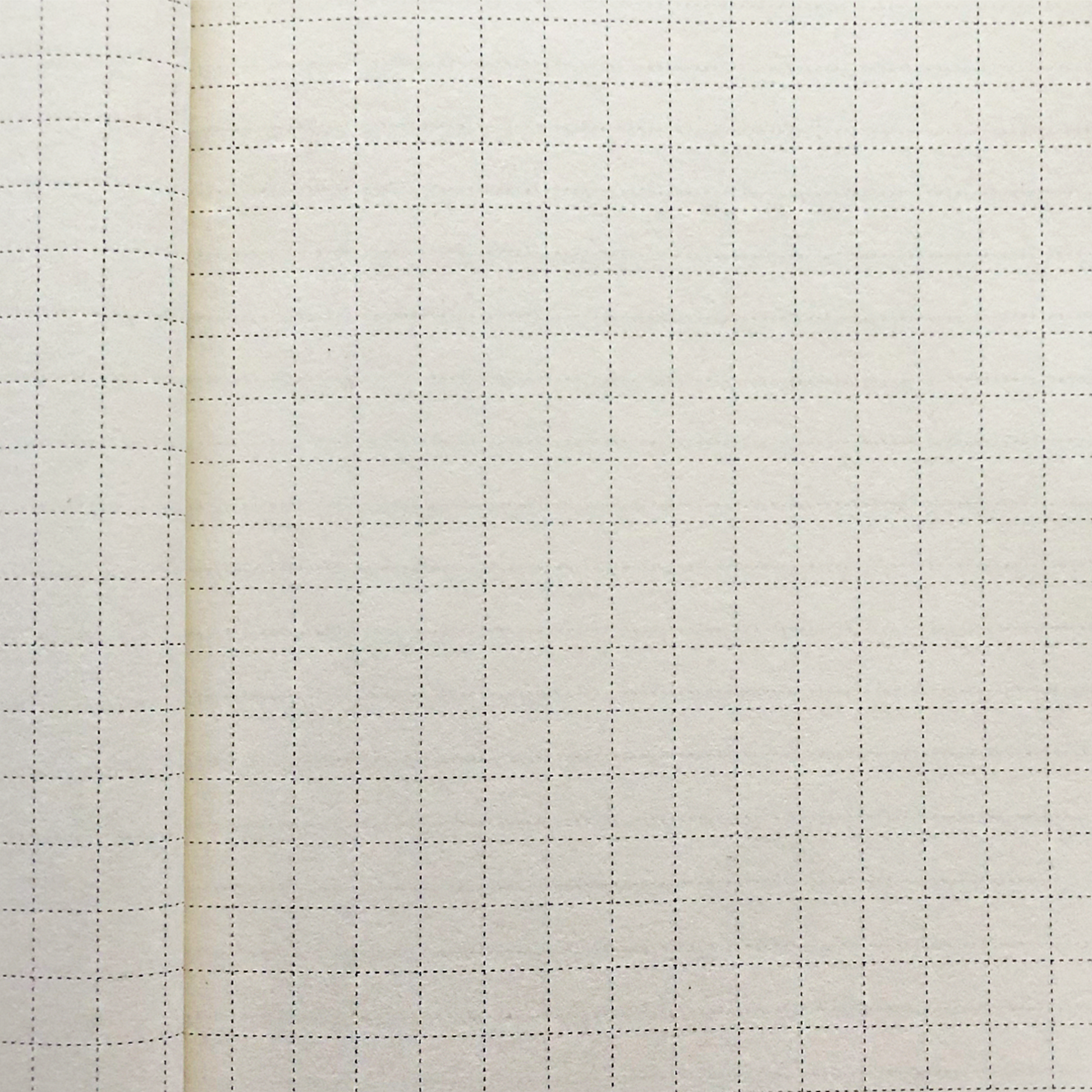 Close-up of inside pages of Insect Hardcover Journal showing Dot grid pages on a beige background