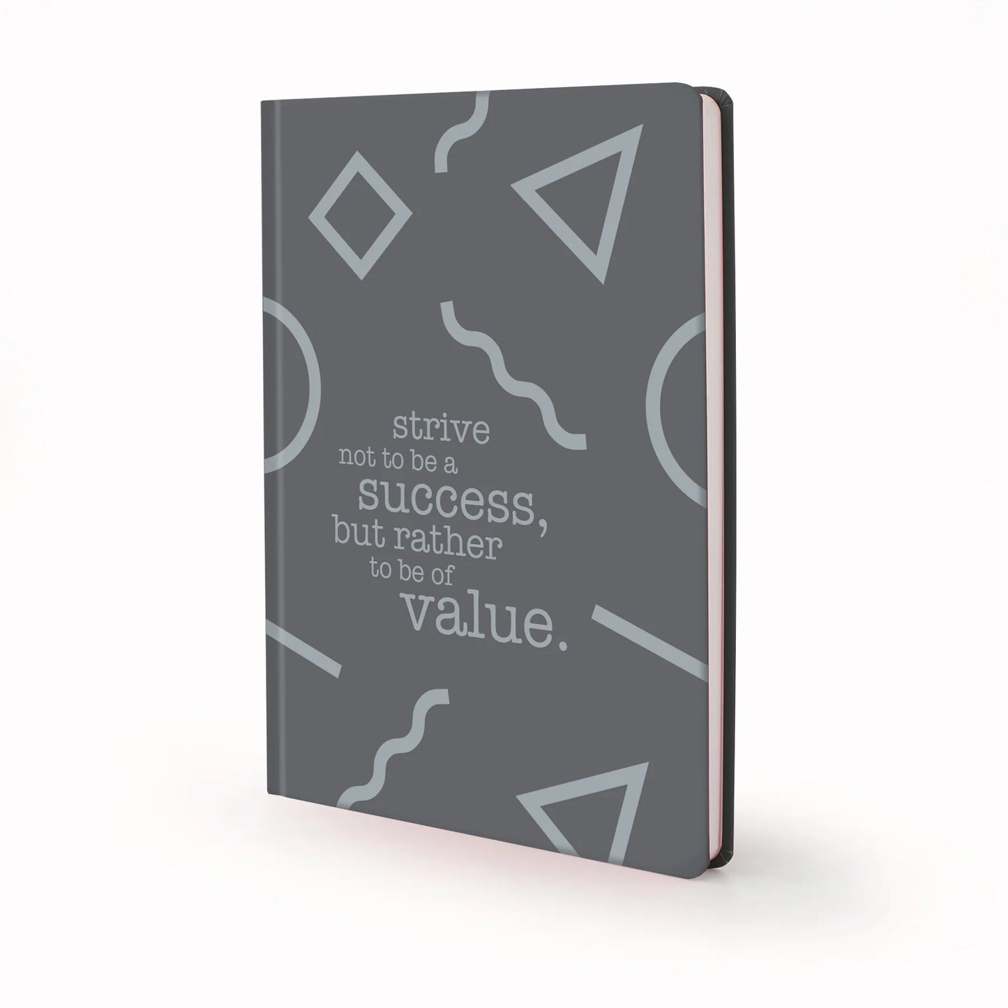 Scribblz A5 Journal with charcoal design and with motivational quote on a white background
