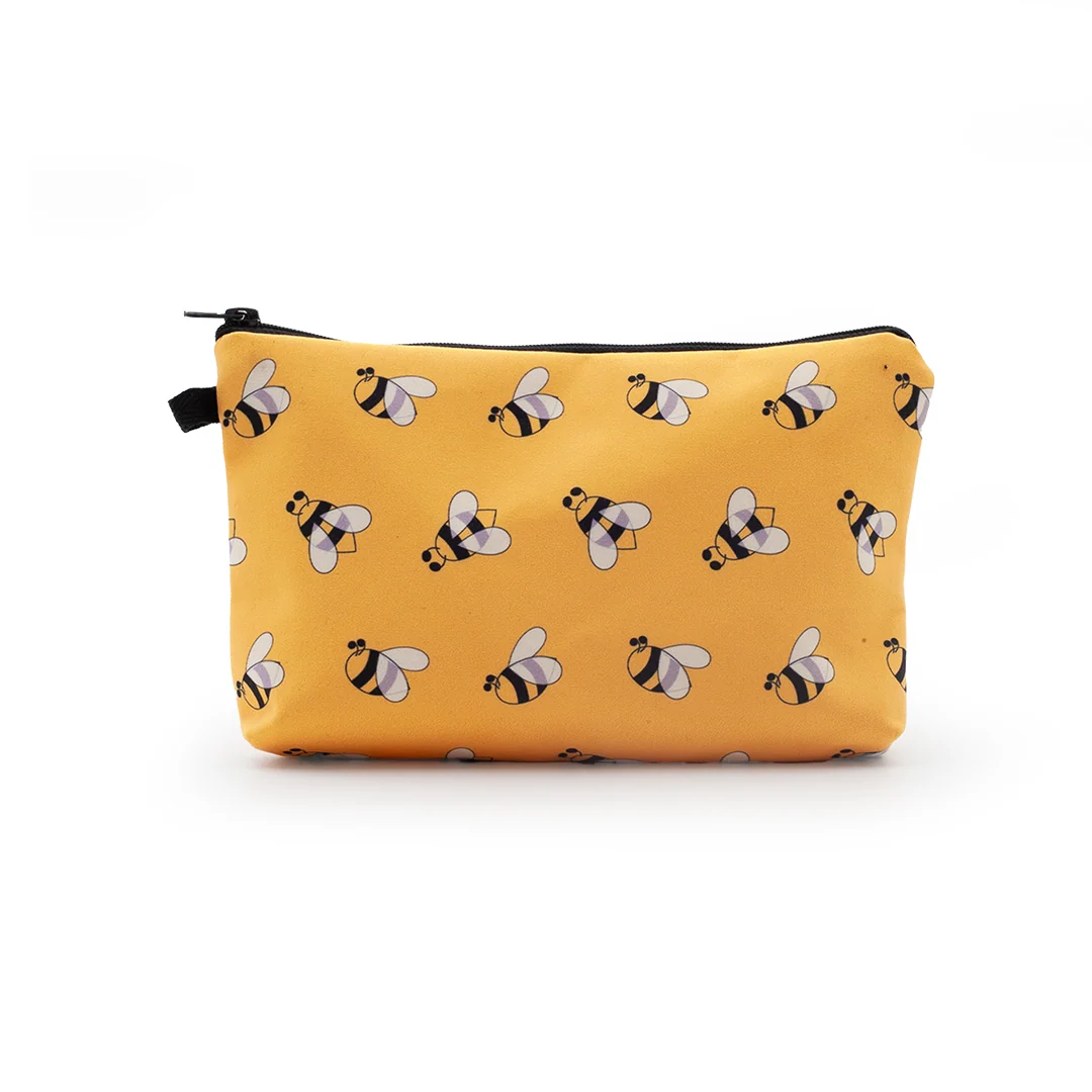 Bee Polyester Pencil Bag | Water-Resistant Padded Stationery Pouch