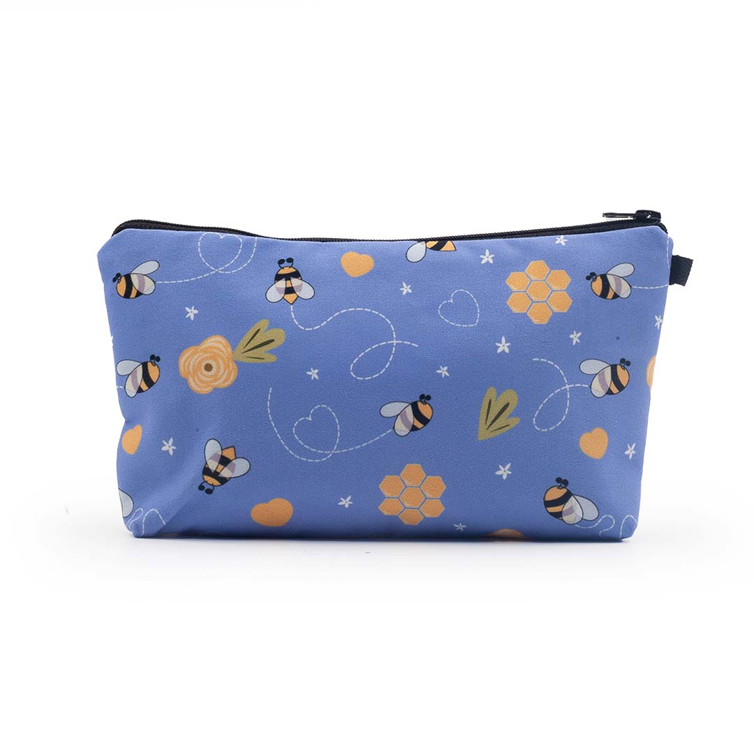 Bee Polyester Pencil Bag | Water-Resistant Padded Stationery Pouch