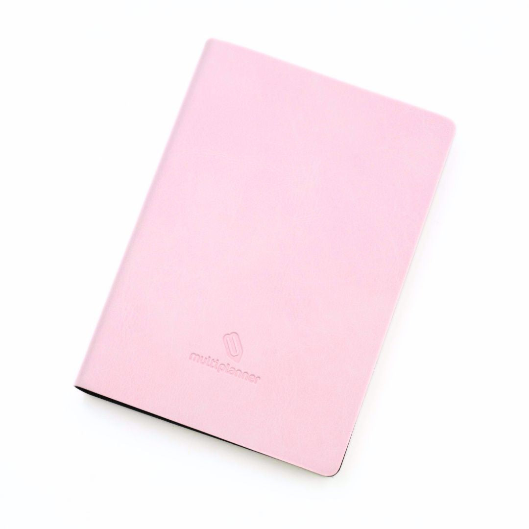Flexi Multi-Planner in candyfloss leatherette with a visible brand logo on a white background