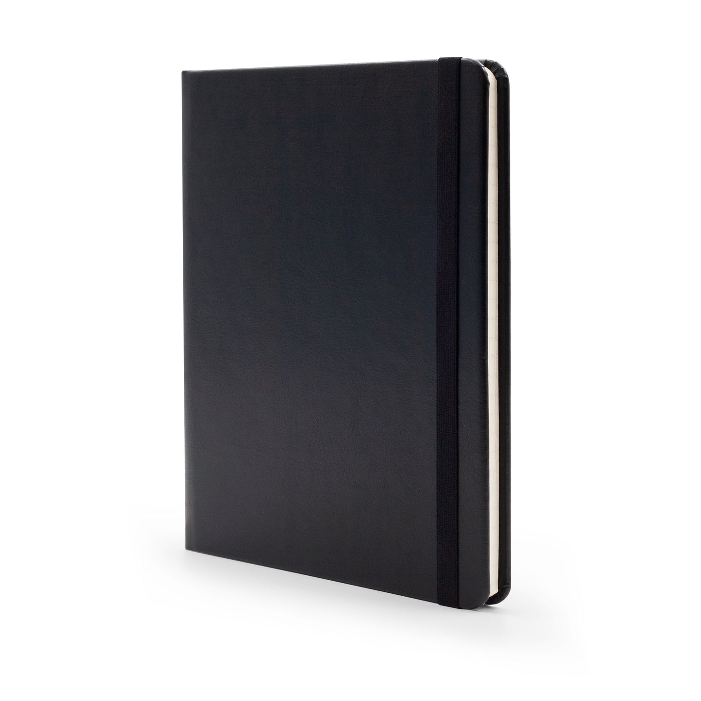 Lined pages inside of the Classic Hardcover A5 Journal with a matching ribbon and no bellyband on a white background 
