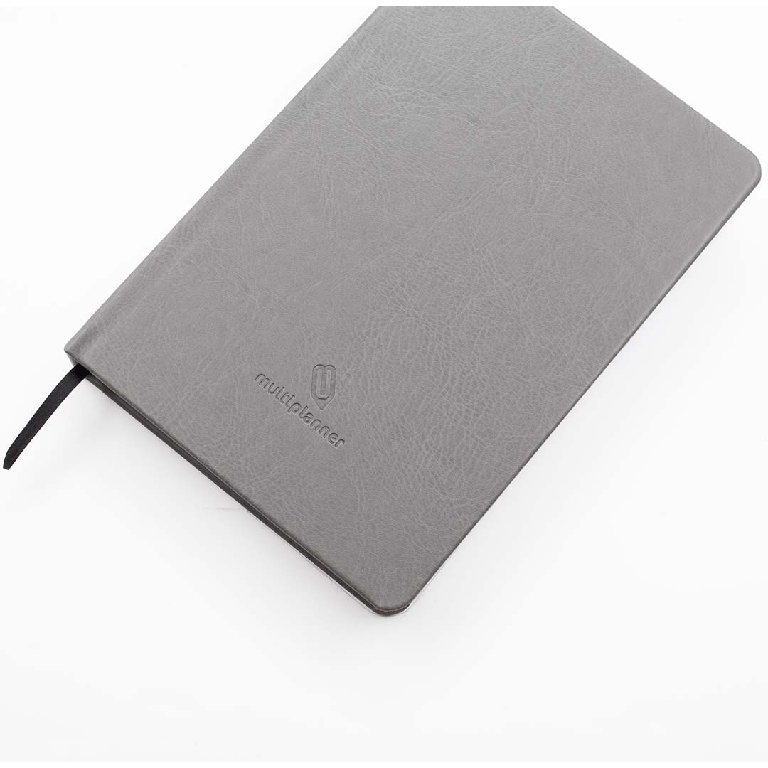 Grey multi planner with a brand logo on a white background