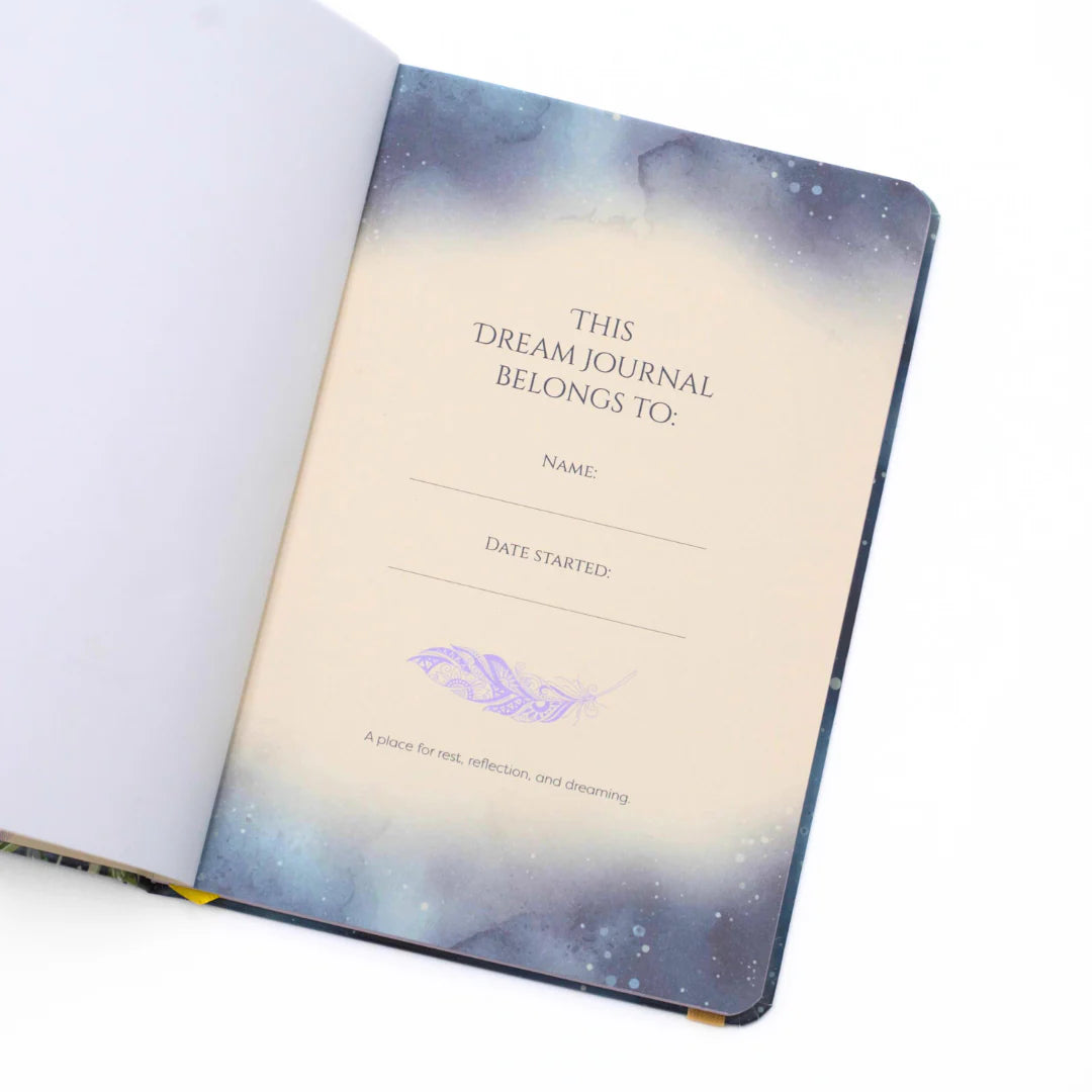 Dream journal with a gradient cover and text on a white background that allows for you to personalize with your name.
