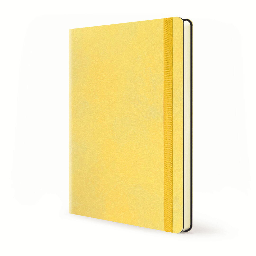 Front cover of Soft cover flexi Journal with a shortbread design on a white background