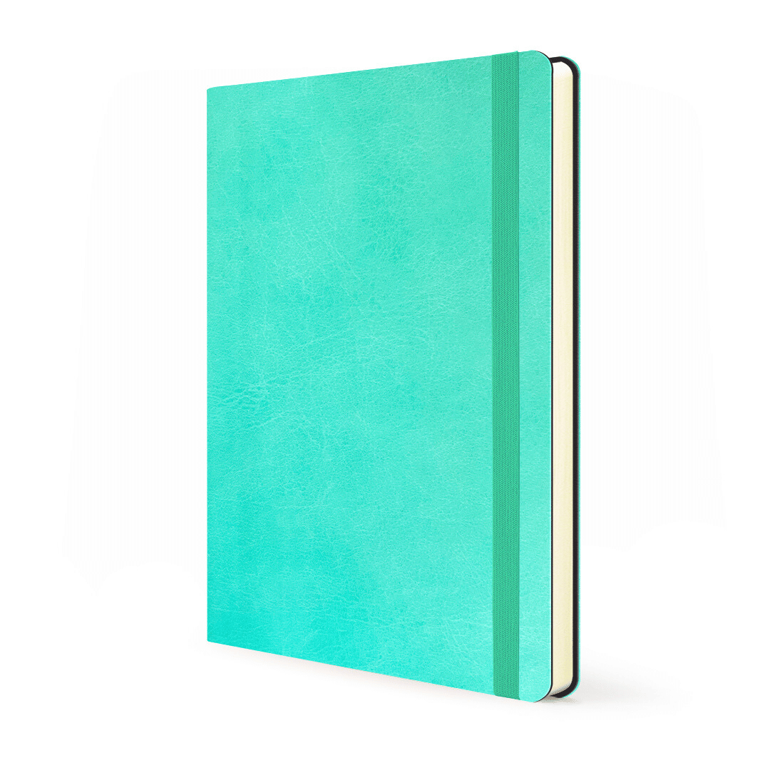 Front cover of Soft cover flexi Journal with a spearmint design on a white background
