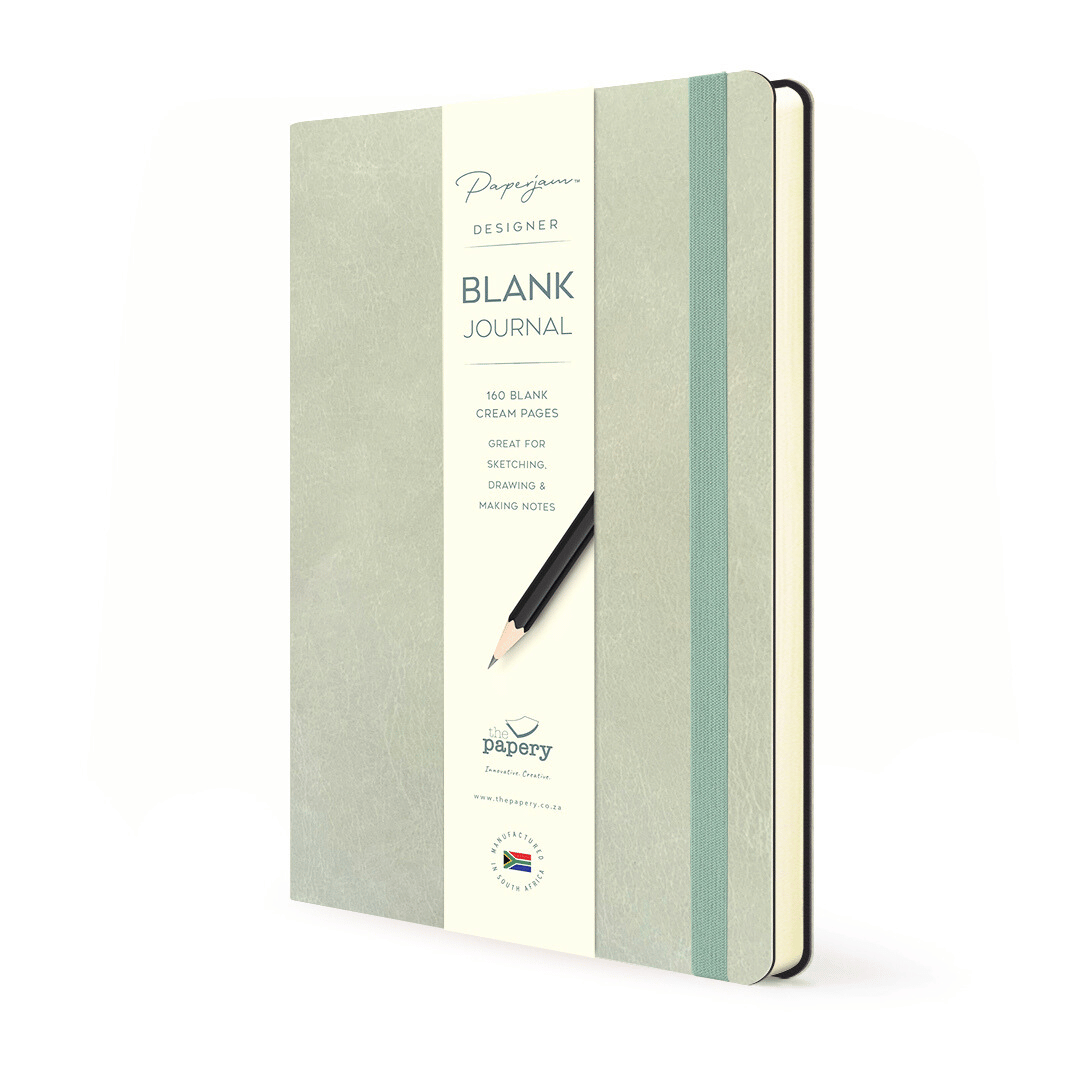 Blank pages inside Soft cover flexi Journal with a truffle design on a white background