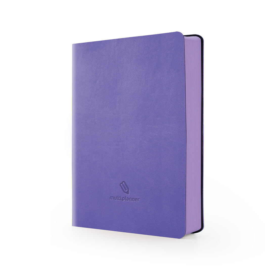 Flexi Multi-Planner in berry purple leatherette with a visible brand logo on a white background