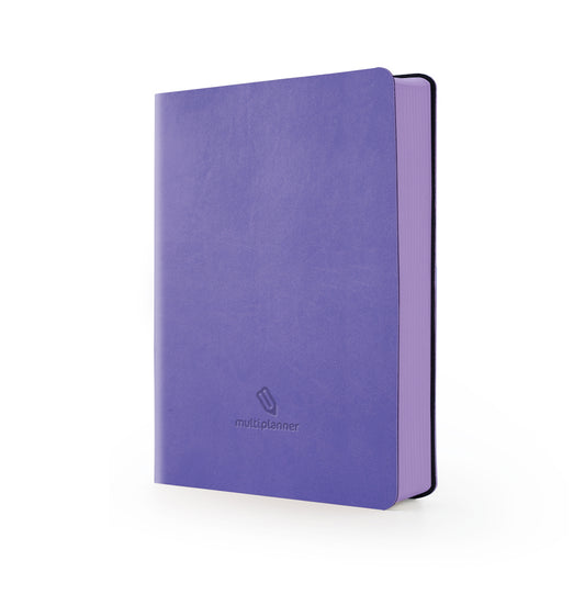 Flexi Multi-Planner in berry purple leatherette with a visible brand logo on a white background