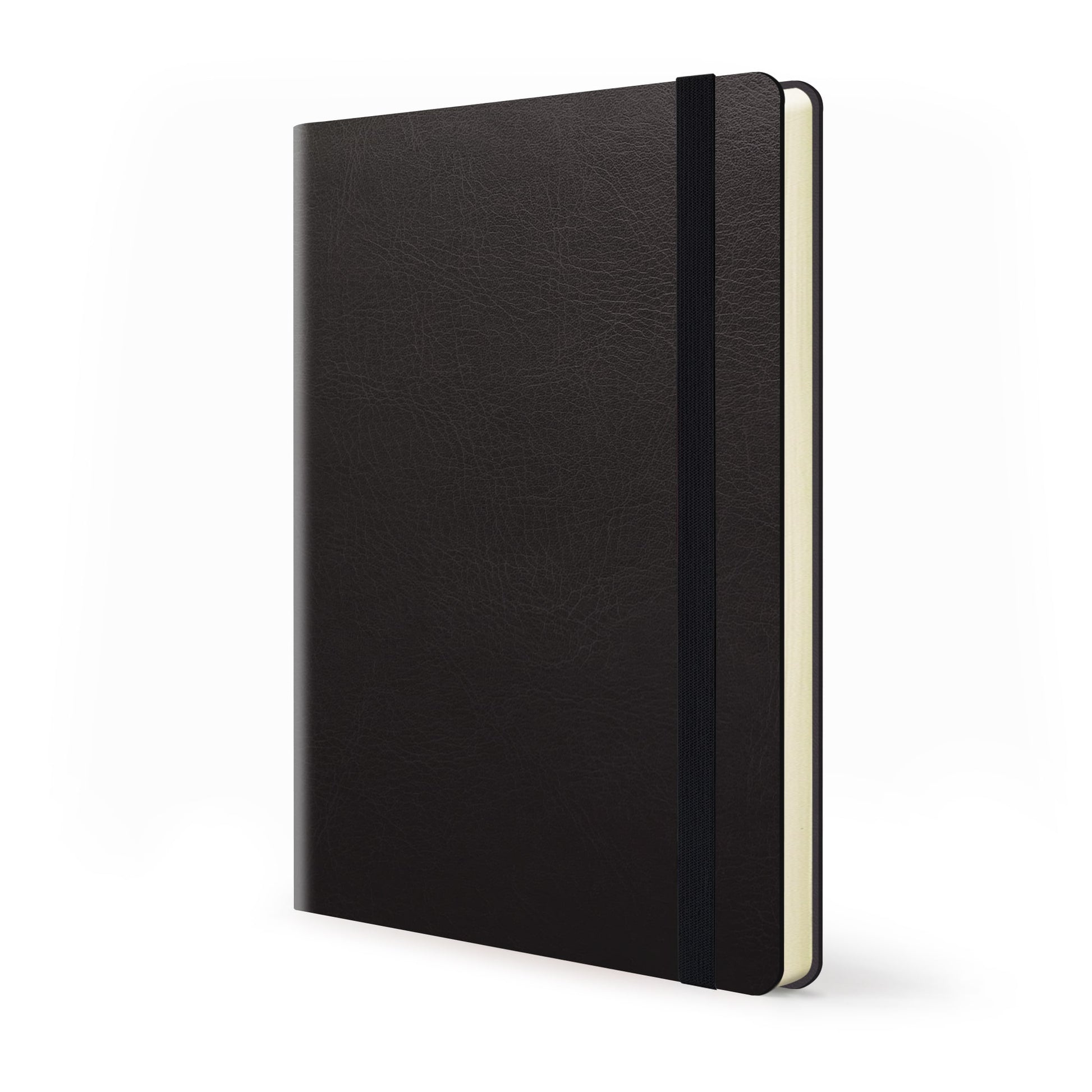 Front cover of Soft cover flexi Journal with a black design on a white background