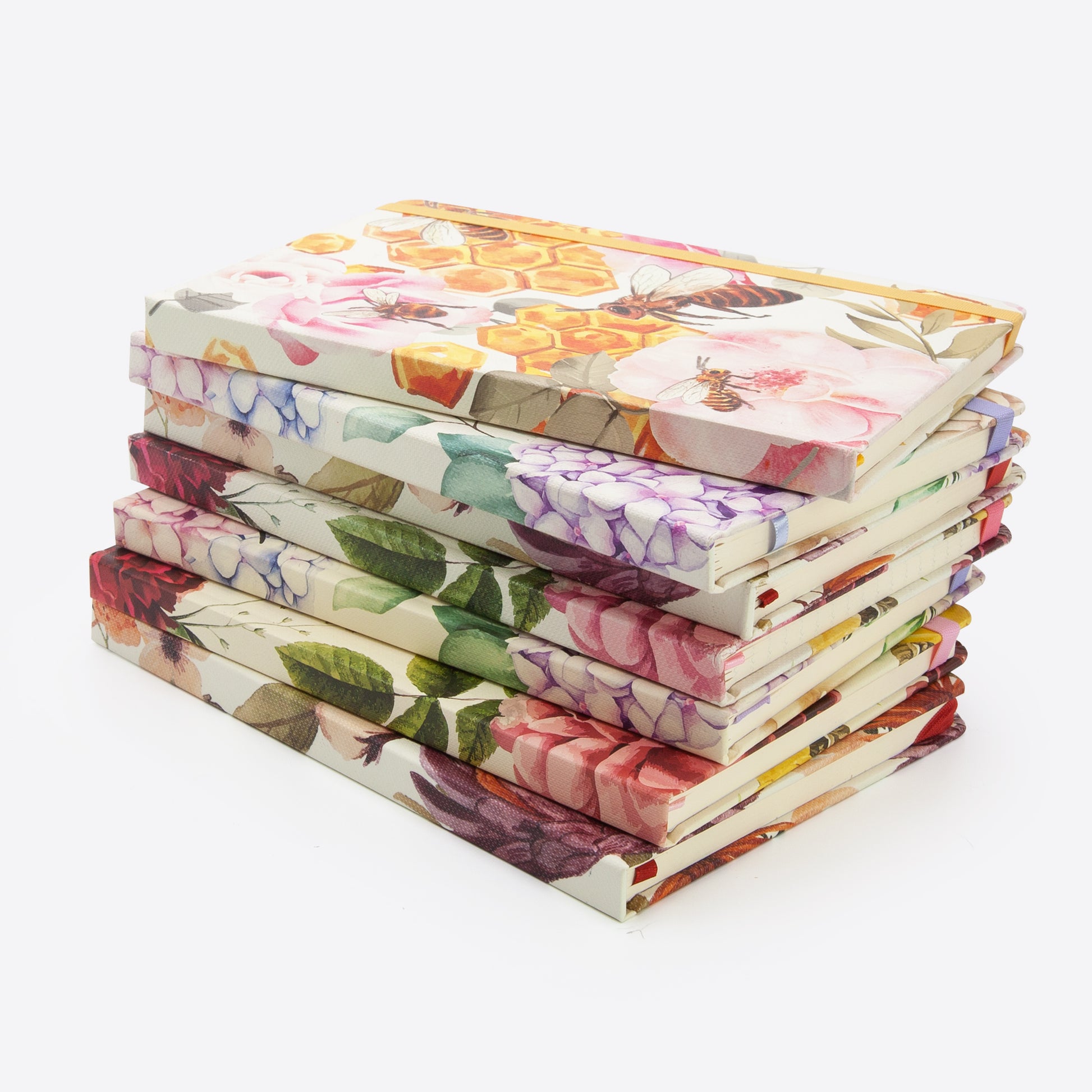 Stack of Insect Hardcover Journals on a white background