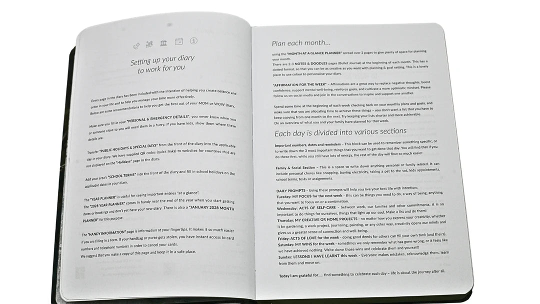 Flexi WOW Diary 2027 | Leatherette A5 Softcover Lifestyle & Goal Planner