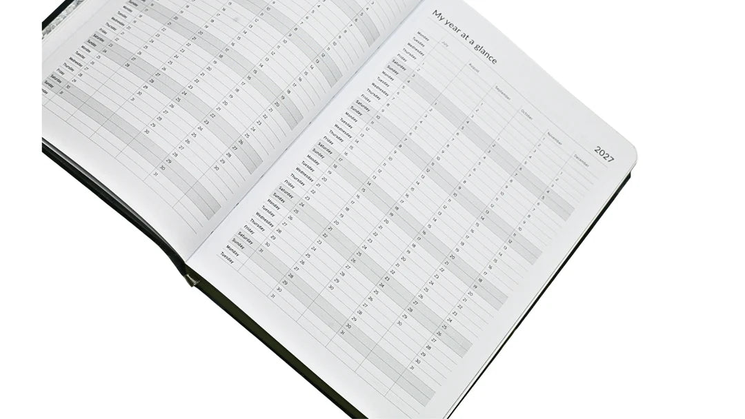 Flexi WOW Diary 2027 | Leatherette A5 Softcover Lifestyle & Goal Planner