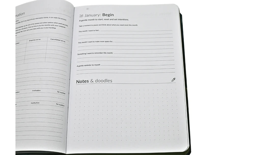 Flexi WOW Diary 2027 Leatherette Gift Bundle | A5 Planner, Pouch, Pen & Notepad Set