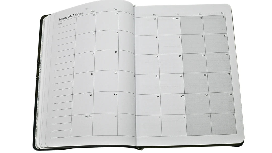 Flexi WOW Diary 2027 | Leatherette A5 Softcover Lifestyle & Goal Planner