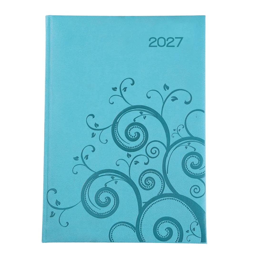 Executive Nappa A4 Daily Diary 2027 | Premium Debossed Padded Hardcover