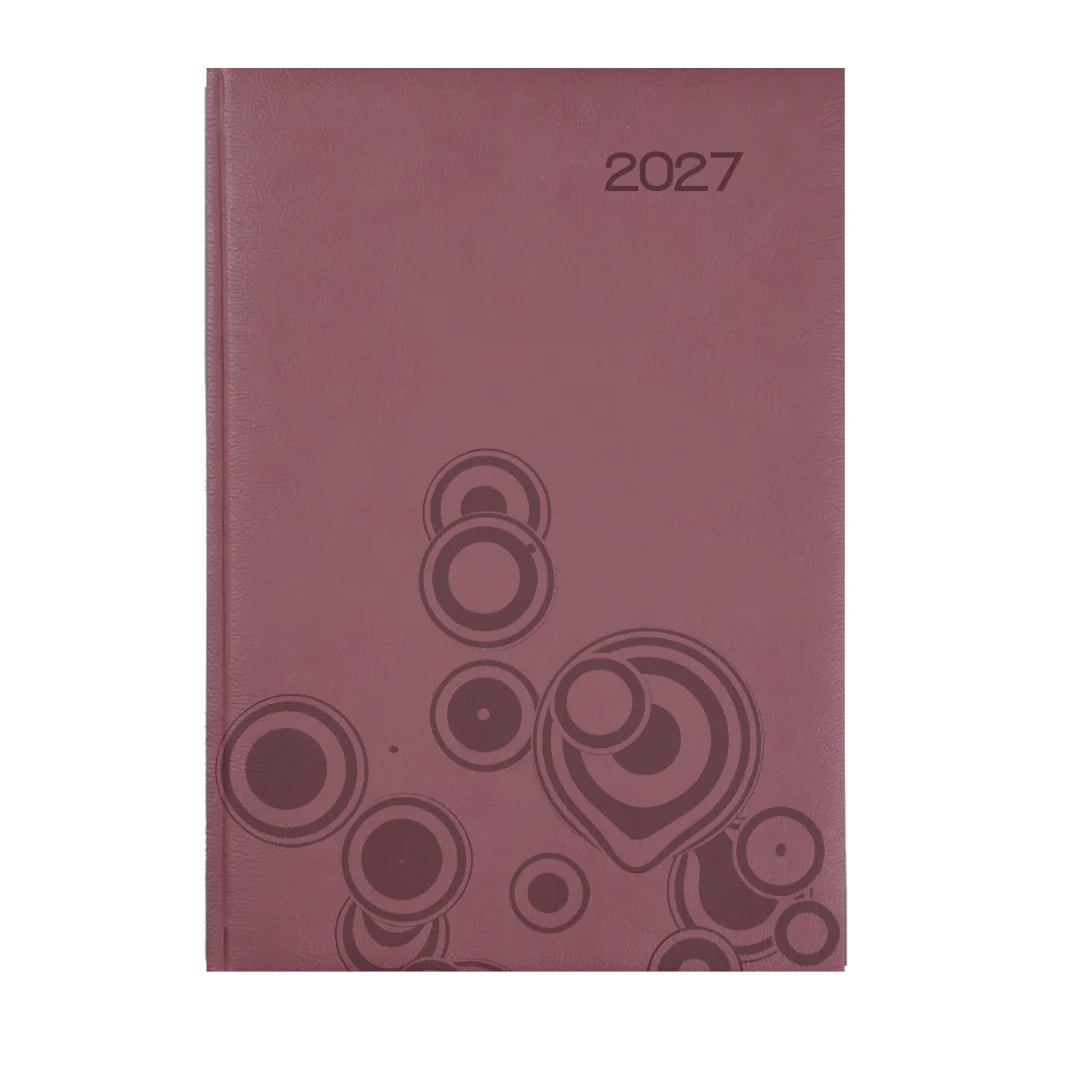 Executive Nappa A4 Daily Diary 2027 | Premium Debossed Padded Hardcover