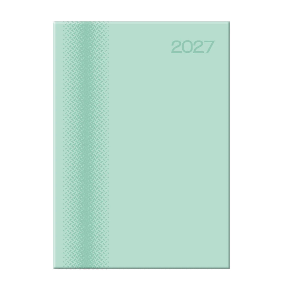 Executive Pastel 2027 A4 Page-a-Day Diary | Premium Padded Hardcover Planner with 15-Min Appointments