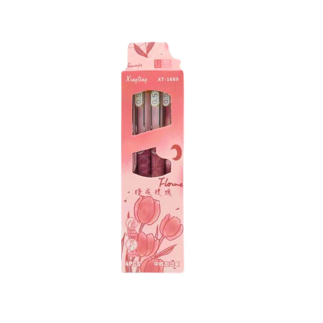 Whimsical Pink Tulips Pen Set