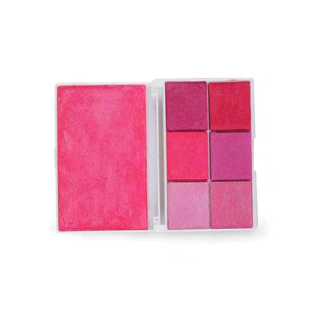 High quality Pink ink pad packaging with individual pads on a white background
