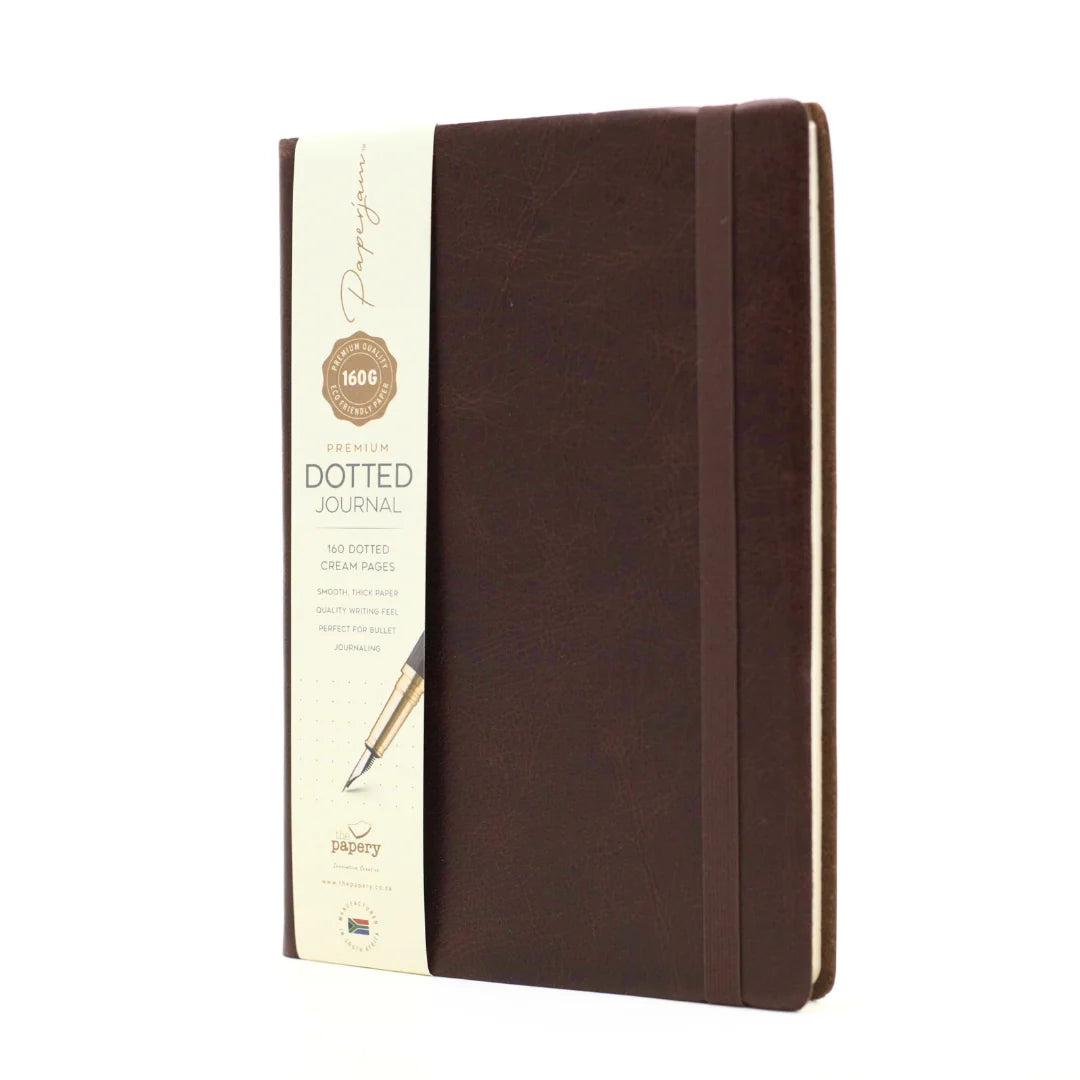 Genuine Leather Rustik Premium Dotted Softcover Journal A5