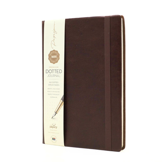 Genuine Leather Rustik Premium Dotted Softcover Journal A5
