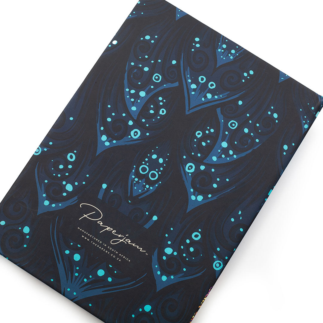 A rectangular product box with a dark navy blue background and an intricate teal and light blue abstract pattern. The brand name 'Popeja' is written in elegant white cursive script near the bottom left, with 'JAPAN IMPORTED' printed below it.