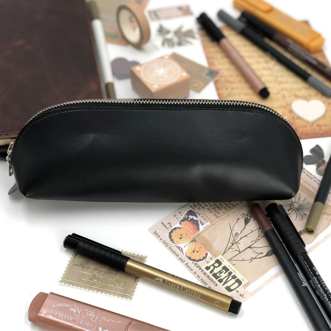 Scribblz Premium Leatherette Pencil Bag & Accessory Pouch