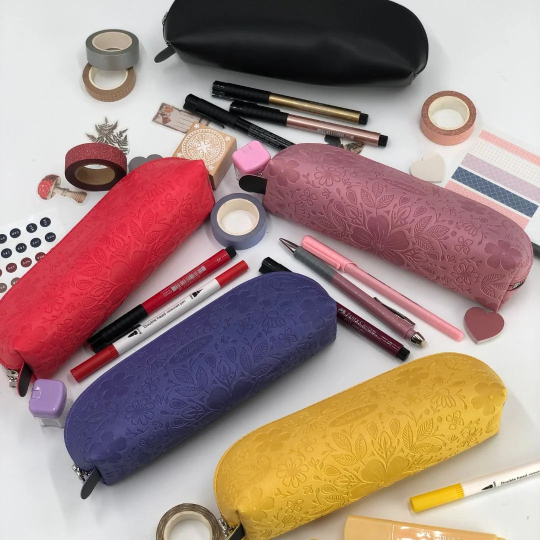 Scribblz Premium Leatherette Pencil Bag & Accessory Pouch