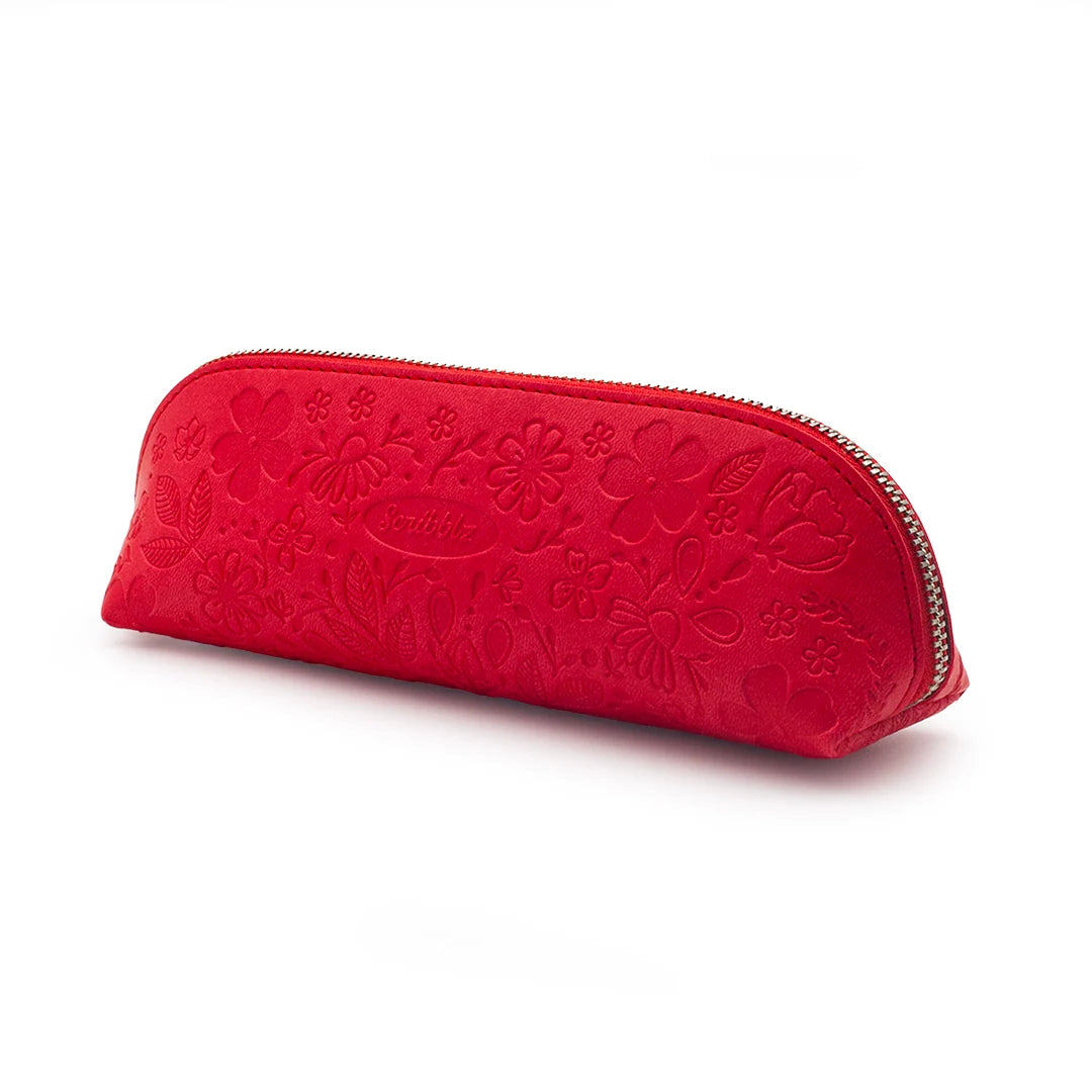 Scribblz Premium Leatherette Pencil Bag & Accessory Pouch