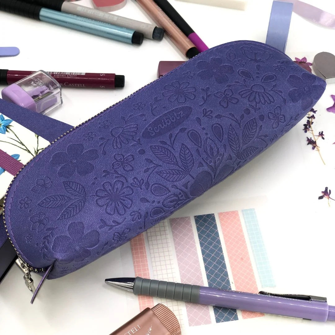 Scribblz Premium Leatherette Pencil Bag & Accessory Pouch