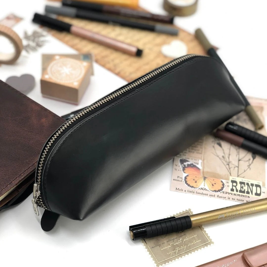 Scribblz Premium Leatherette Pencil Bag & Accessory Pouch
