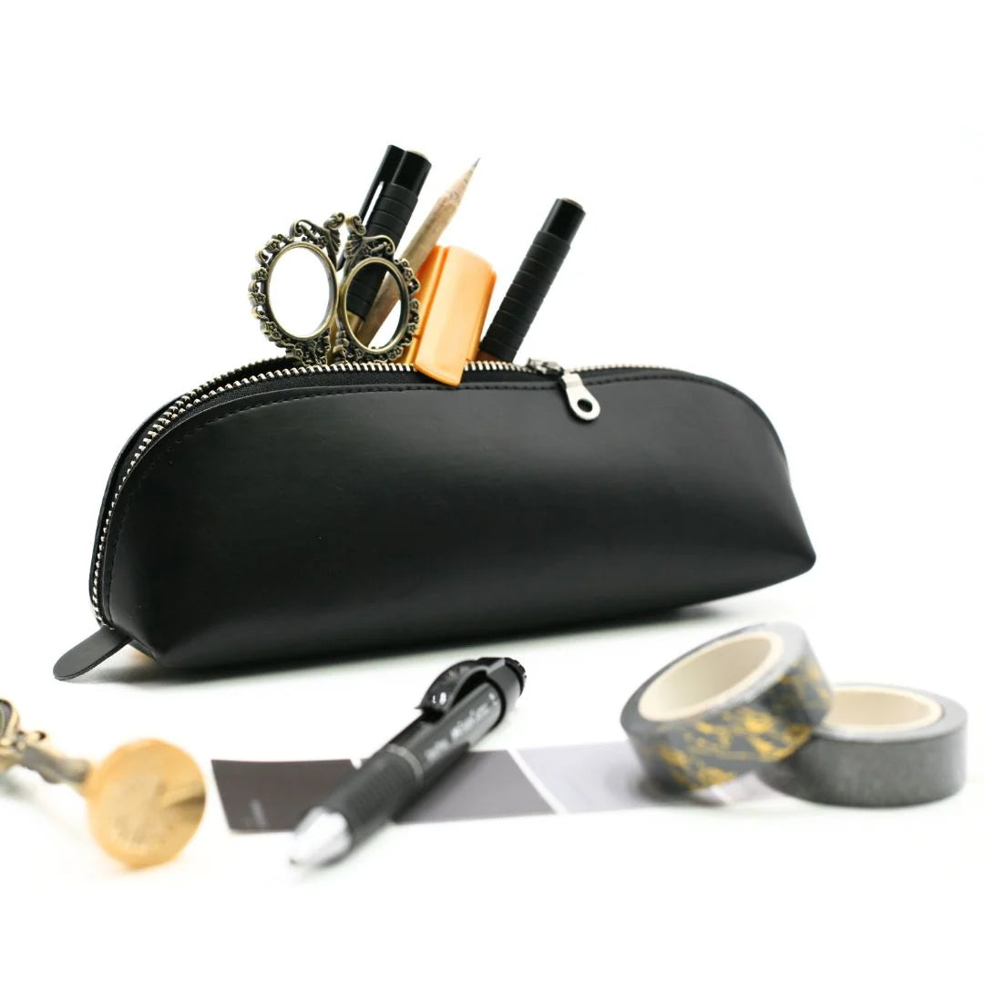 Scribblz Premium Leatherette Pencil Bag & Accessory Pouch