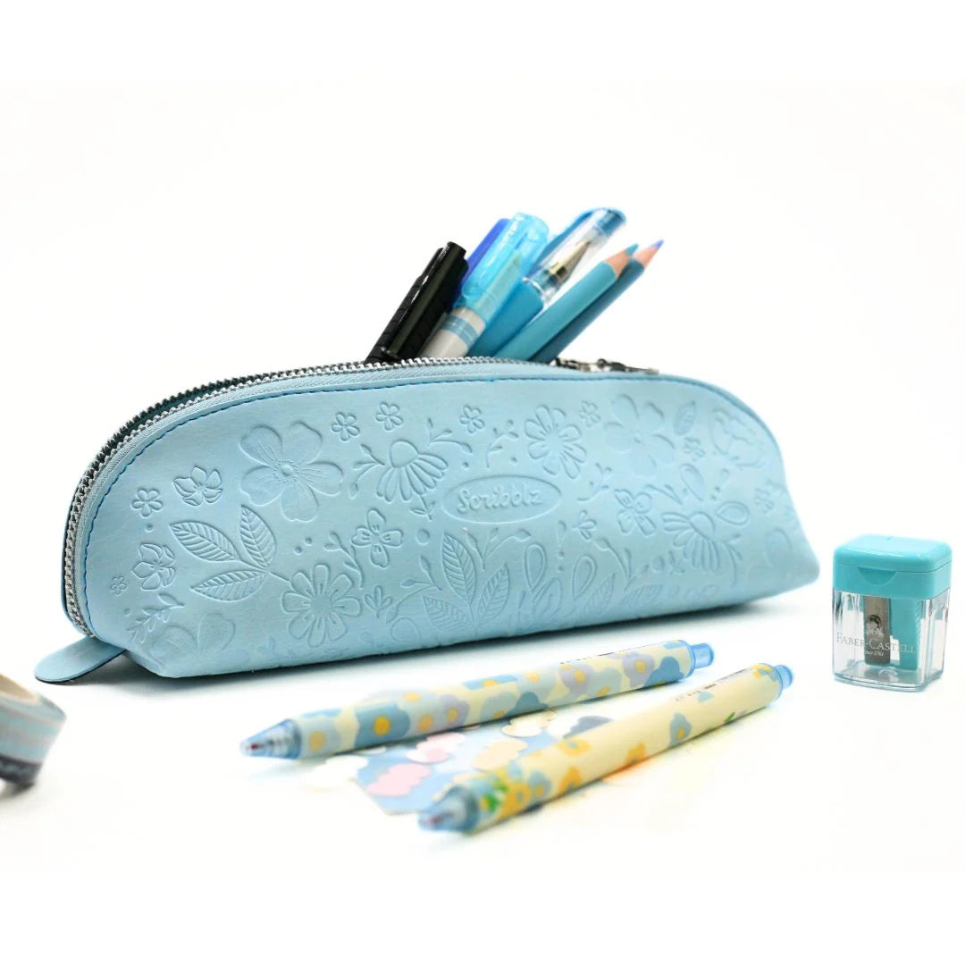 Scribblz Premium Leatherette Pencil Bag & Accessory Pouch