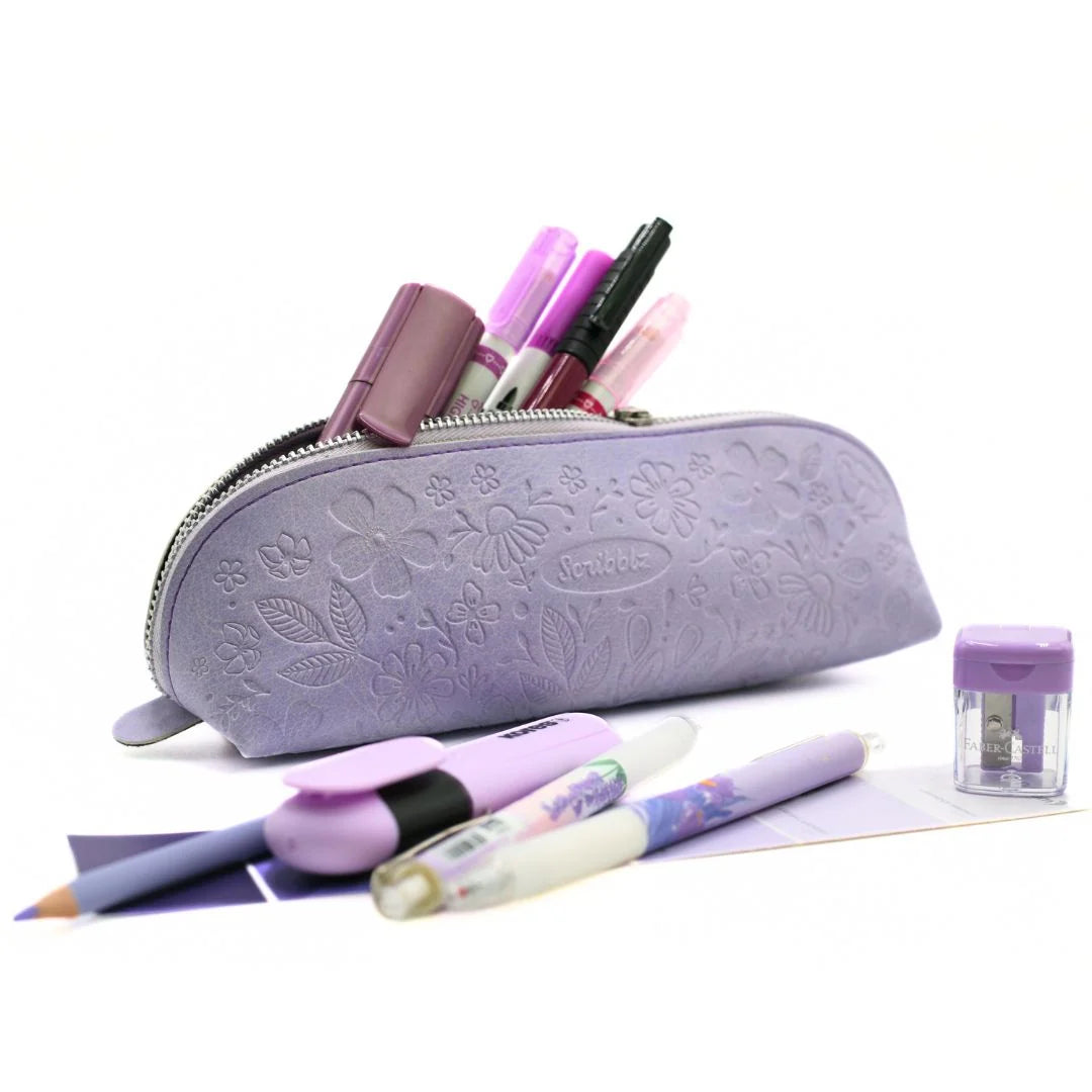 Scribblz Premium Leatherette Pencil Bag & Accessory Pouch