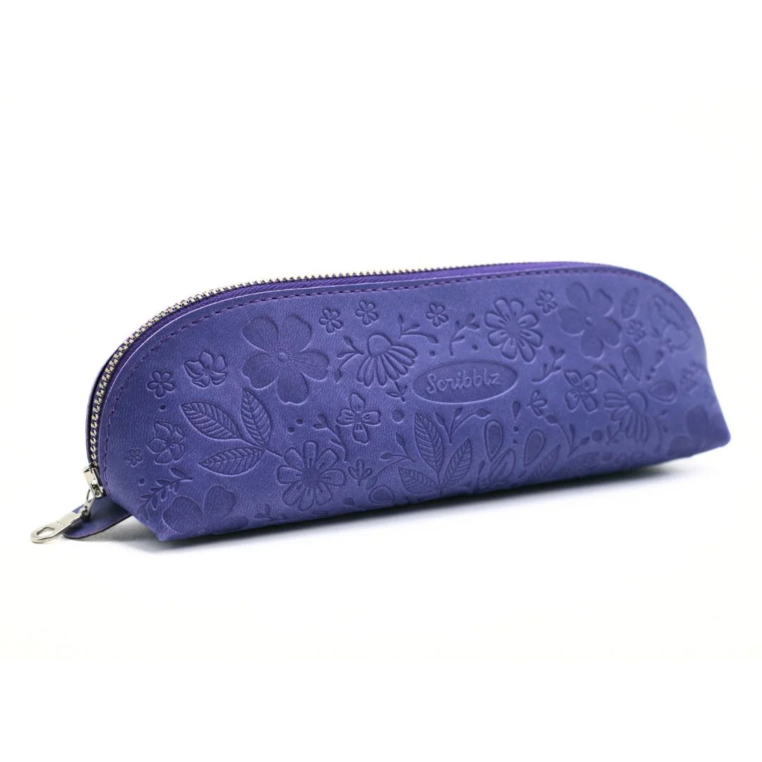 Scribblz Premium Leatherette Pencil Bag & Accessory Pouch