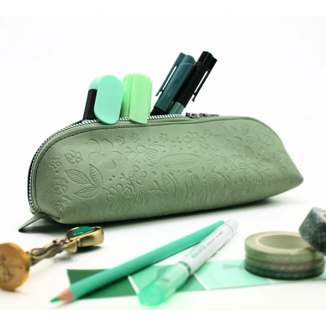 Scribblz Premium Leatherette Pencil Bag & Accessory Pouch