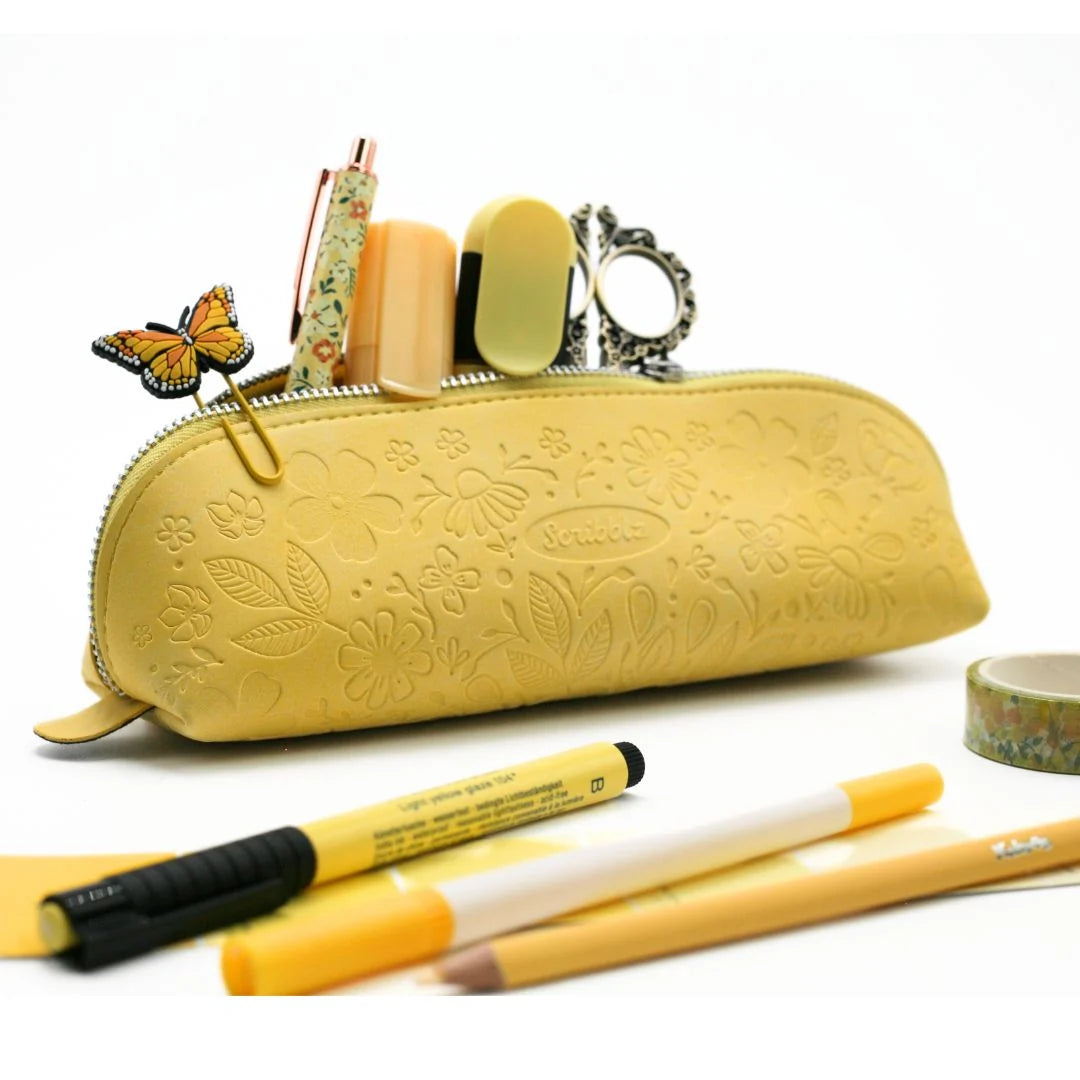 Scribblz Premium Leatherette Pencil Bag & Accessory Pouch