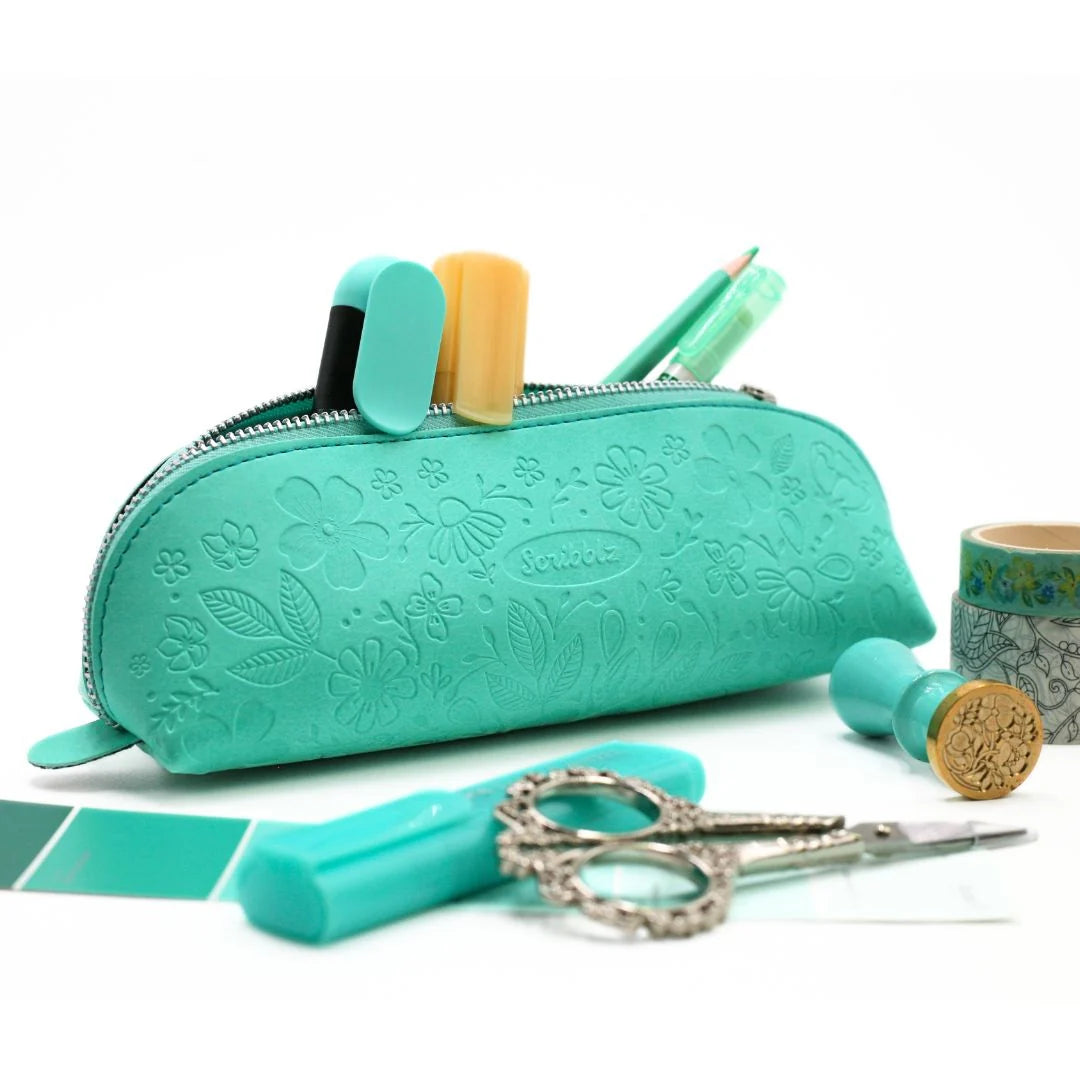 Scribblz Premium Leatherette Pencil Bag & Accessory Pouch