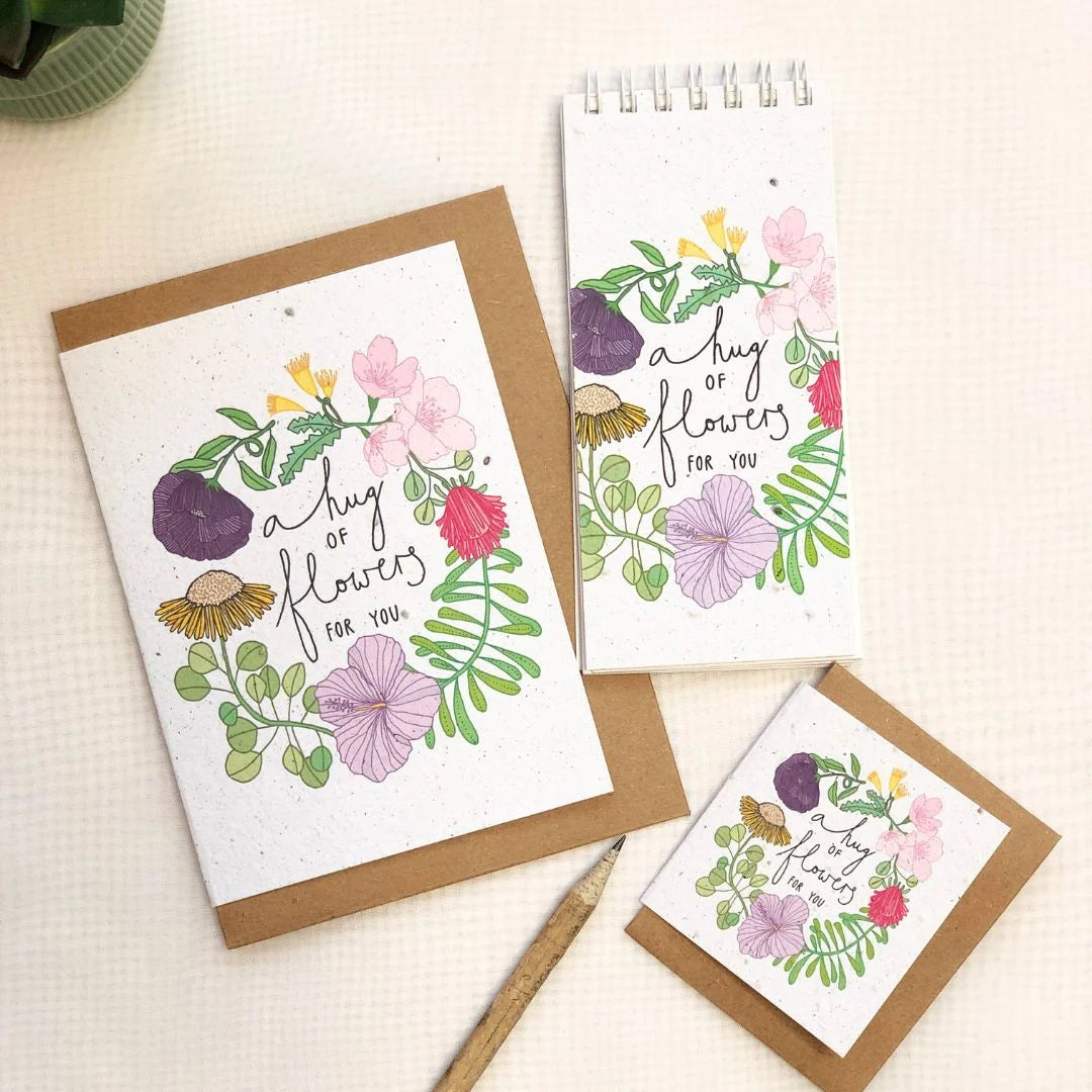 Plantable Seed Paper Shopping Notepad Bundle-Includes Recycled Newspaper Pencil