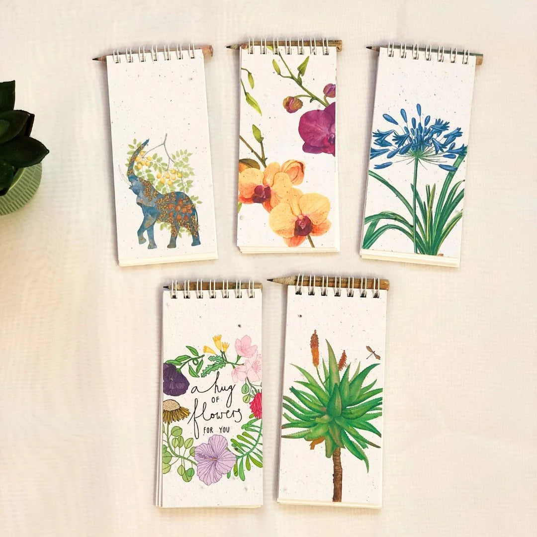 Plantable Seed Paper Shopping Notepad Bundle-Includes Recycled Newspaper Pencil