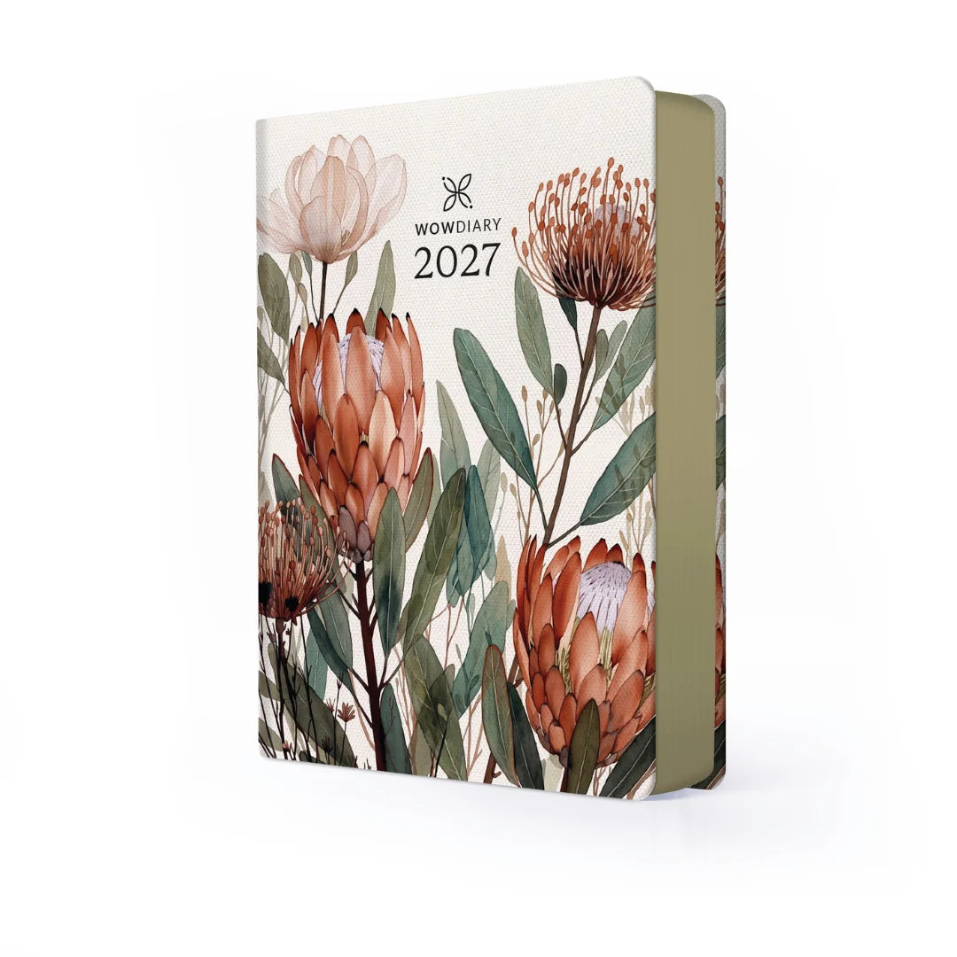 WOW Diary 2027 Designer Gift Bundle | A5 Planner, Pencil Pouch, Pen & Notepad Set