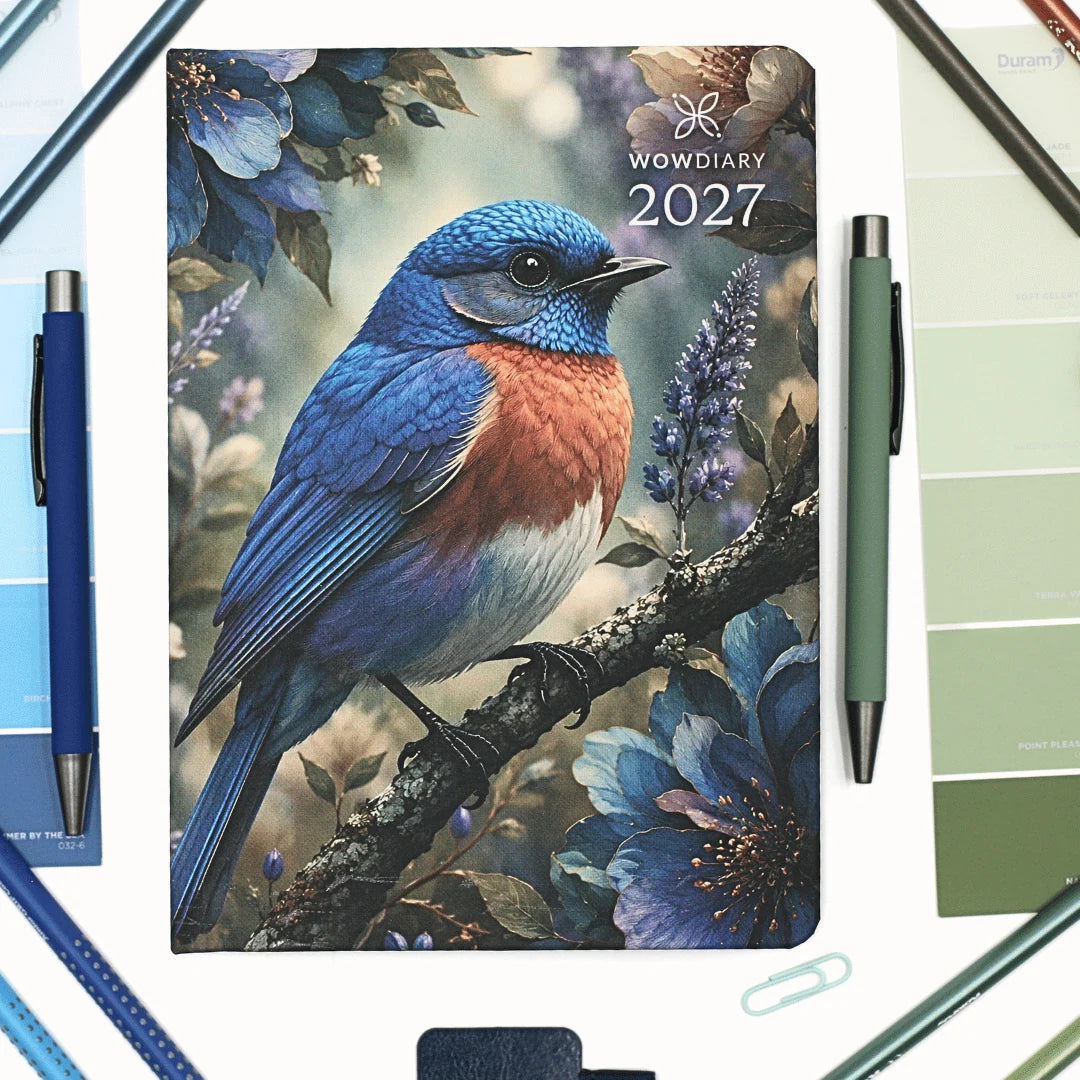 WOW Diary 2027 | A5 Textured Designed Hardcover Lifestyle, Work & Goal Planner